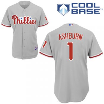 Phillies #1 Richie Ashburn Grey Cool Base Stitched Youth Baseball Jersey