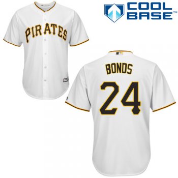 Pirates #24 Barry Bonds White Cool Base Stitched Youth Baseball Jersey
