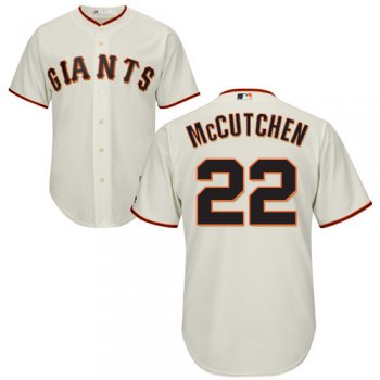 Giants #22 Andrew McCutchen Cream Cool Base Stitched Youth Baseball Jersey