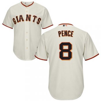 Giants #8 Hunter Pence Cream Stitched Youth Baseball Jersey