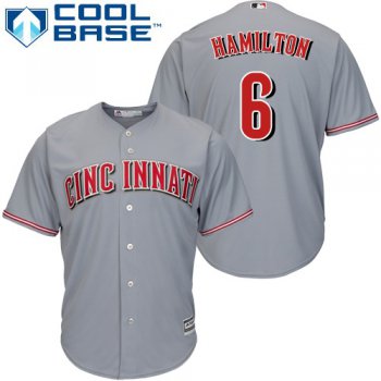Reds #6 Billy Hamilton Grey Cool Base Stitched Youth Baseball Jersey