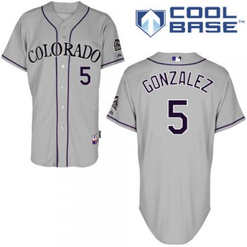 Rockies #5 Carlos Gonzalez Grey Cool Base Stitched Youth Baseball Jersey