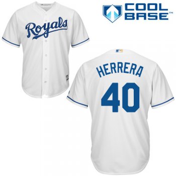 Royals #40 Kelvin Herrera White Cool Base Stitched Youth Baseball Jersey