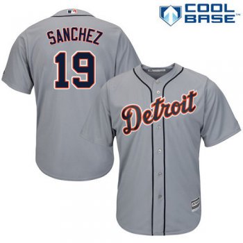 Tigers #19 Anibal Sanchez Grey Cool Base Stitched Youth Baseball Jersey