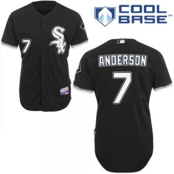 White Sox #7 Tim Anderson Black Alternate Cool Base Stitched Youth Baseball Jersey