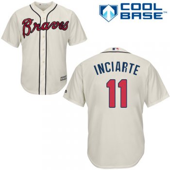 Braves #11 Ender Inciarte Cream Cool Base Stitched Youth Baseball Jersey