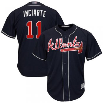 Braves #11 Ender Inciarte Navy Blue Cool Base Stitched Youth Baseball Jersey