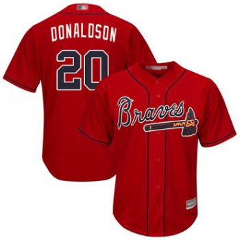 Braves #20 Josh Donaldson Red Cool Base Stitched Youth Baseball Jersey