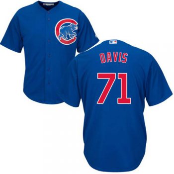 Cubs #71 Wade Davis Blue Cool Base Stitched Youth Baseball Jersey