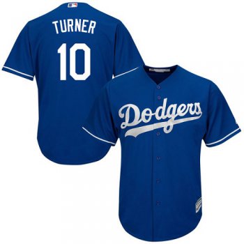 Dodgers #10 Justin Turner Blue Cool Base Stitched Youth Baseball Jersey
