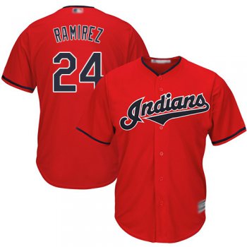 Indians #24 Manny Ramirez Red Stitched Youth Baseball Jersey