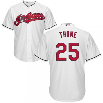 Indians #25 Jim Thome White Home Stitched Youth Baseball Jersey