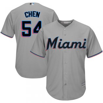 Marlins #54 Wei-Yin Chen Grey Cool Base Stitched Youth Baseball Jersey