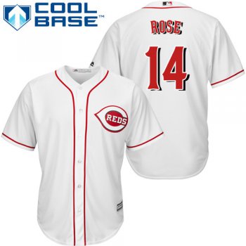 Reds #14 Pete Rose White Cool Base Stitched Youth Baseball Jersey