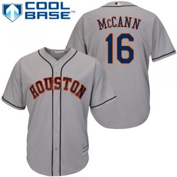 Astros #16 Brian McCann Grey Cool Base Stitched Youth Baseball Jersey