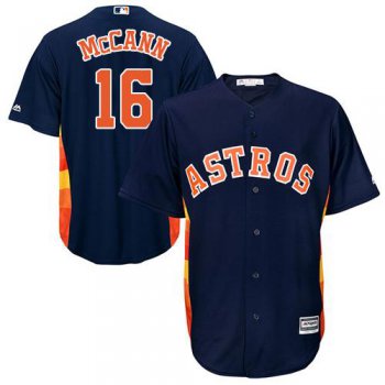 Astros #16 Brian McCann Navy Blue Cool Base Stitched Youth Baseball Jersey