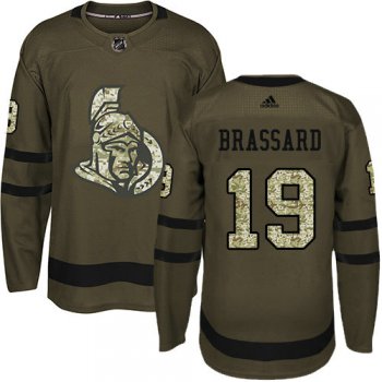 Kid Adidas Senators 19 Derick Brassard Green Salute to Service Stitched NHL Jersey