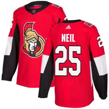 Kid Adidas Senators 25 Chris Neil Red Home Authentic Stitched NHL Jersey