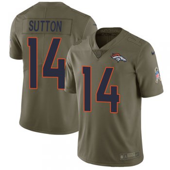 Nike Broncos #14 Courtland Sutton Olive Youth Stitched NFL Limited 2017 Salute to Service Jersey