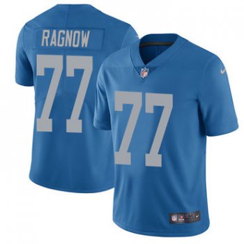 Nike Lions #77 Frank Ragnow Blue Throwback Youth Stitched NFL Vapor Untouchable Limited Jersey
