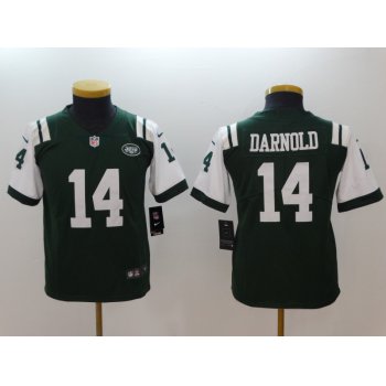 Youth Nike Jets #14 Sam Darnold Green Vapor Untouchable Player Limited Jersey