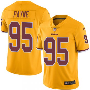Nike Redskins #95 Da'Ron Payne Gold Youth Stitched NFL Limited Rush Jersey