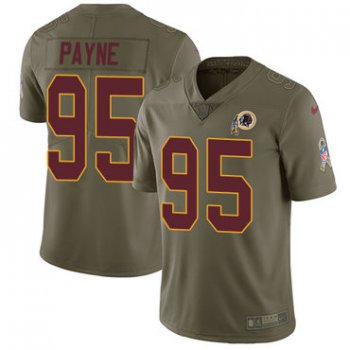 Nike Redskins #95 Da'Ron Payne Olive Youth Stitched NFL Limited 2017 Salute to Service Jersey