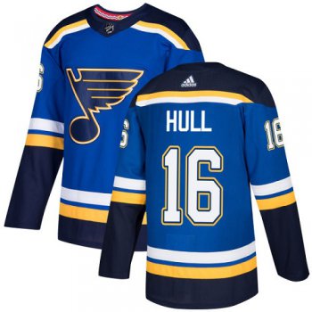 Adidas St. Louis Blues #16 Brett Hull Blue Home Authentic Stitched Youth NHL Jersey
