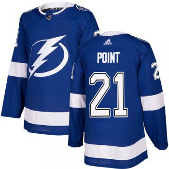 Adidas Tampa Bay Lightning #21 Brayden Point Blue Home Authentic Stitched Youth NHL Jersey