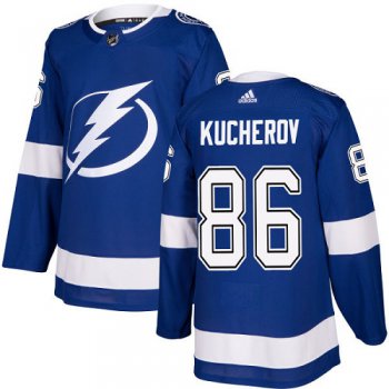 Adidas Tampa Bay Lightning #86 Nikita Kucherov Blue Home Authentic Stitched Youth NHL Jersey