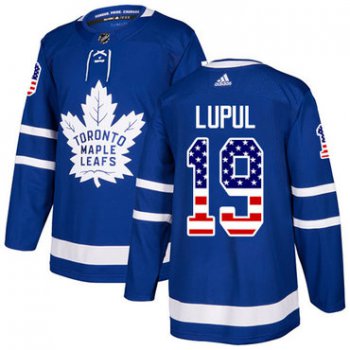 Adidas Toronto Maple Leafs #19 Joffrey Lupul Blue Home Authentic USA Flag Stitched Youth NHL Jersey