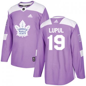Adidas Toronto Maple Leafs #19 Joffrey Lupul Purple Authentic Fights Cancer Stitched Youth NHL Jersey