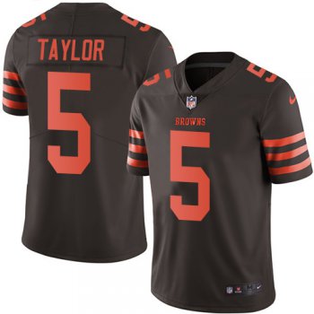 Nike Browns #5 Tyrod Taylor Brown Youth Stitched NFL Limited Rush Jersey