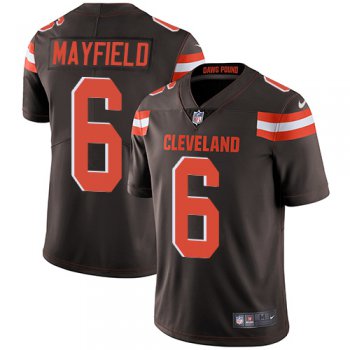 Nike Browns #6 Baker Mayfield Brown Team Color Youth Stitched NFL Vapor Untouchable Limited Jersey