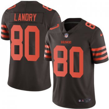 Nike Browns #80 Jarvis Landry Brown Youth Stitched NFL Limited Rush Jersey