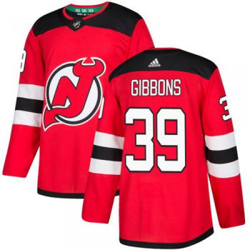 Adidas New Jersey Devils #39 Brian Gibbons Red Home Authentic Stitched Youth NHL Jersey