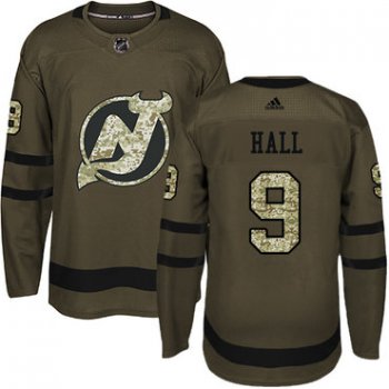 Adidas New Jersey Devils #9 Taylor Hall Green Salute to Service Stitched Youth NHL Jersey