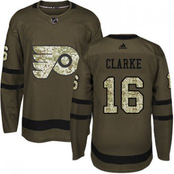 Adidas Philadelphia Flyers #16 Bobby Clarke Green Salute to Service Stitched Youth NHL Jersey