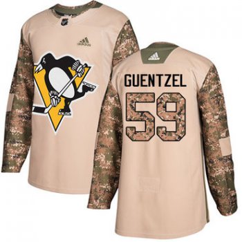 Adidas Pittsburgh Penguins #59 Jake Guentzel Camo Authentic 2017 Veterans Day Stitched Youth NHL Jersey