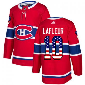 Adidas Montreal Canadiens #10 Guy Lafleur Red Home Authentic USA Flag Stitched Youth NHL Jersey