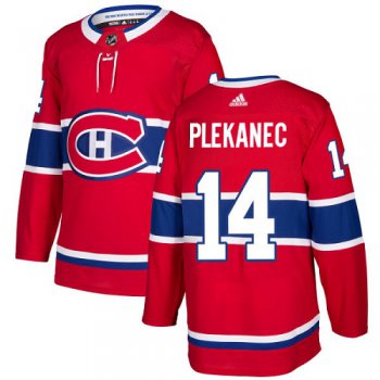 Adidas Montreal Canadiens #14 Tomas Plekanec Red Home Authentic Stitched Youth NHL Jersey