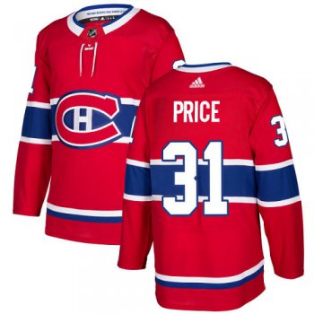 Adidas Montreal Canadiens #31 Carey Price Red Home Authentic Stitched Youth NHL Jersey