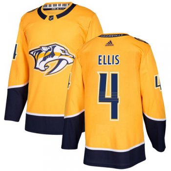 Adidas Nashville Predators #4 Ryan Ellis Yellow Home Authentic Stitched Youth NHL Jersey