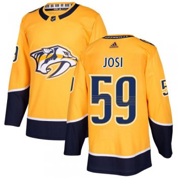 Adidas Nashville Predators #59 Roman Josi Yellow Home Authentic Stitched Youth NHL Jersey