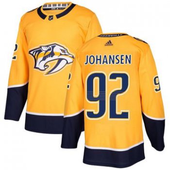 Adidas Nashville Predators #92 Ryan Johansen Yellow Home Authentic Stitched Youth NHL Jersey