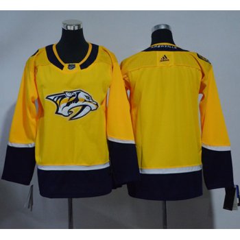 Adidas Nashville Predators Blank Yellow Home Authentic Stitched Youth NHL Jersey