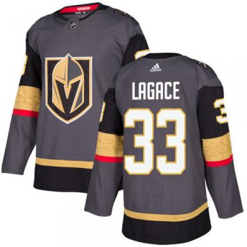 Adidas Vegas Golden Knights #33 Maxime Lagace Grey Home Authentic Stitched Youth NHL Jersey
