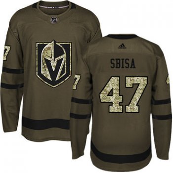 Adidas Vegas Golden Knights #47 Luca Sbisa Green Salute to Service Stitched Youth NHL Jersey
