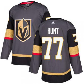 Adidas Vegas Golden Knights #77 Brad Hunt Grey Home Authentic Stitched Youth NHL Jersey