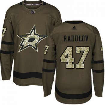 Adidas Dallas Stars #47 Alexander Radulov Green Salute to Service Youth Stitched NHL Jersey